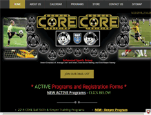 Tablet Screenshot of coresoccertraining.com